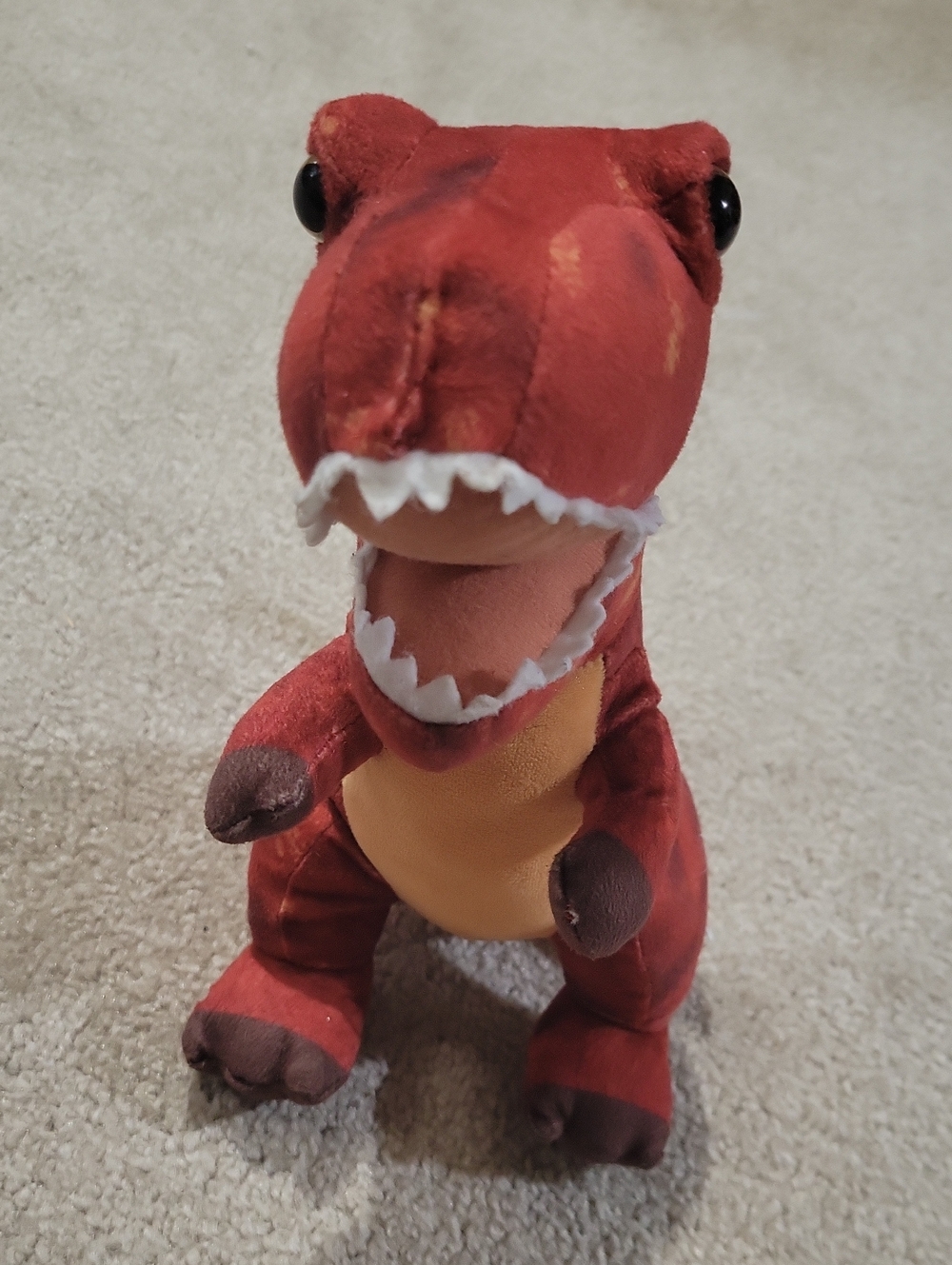 Plush Red Dinosaur Toy T-Rex, Red